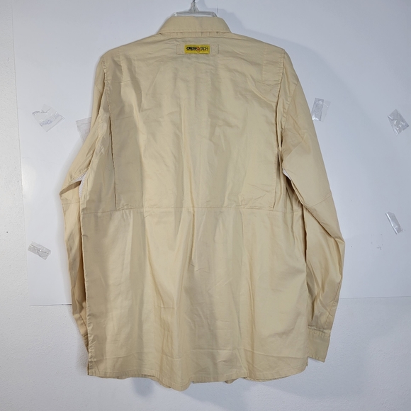 Mens Crewtech Fishing Hiking Vented Long Sleeve button front SPF 40 Size Med - Picture 10 of 15